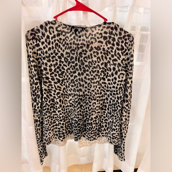 August Silk Knits Cheetah Print Cardigan - Picture 2 of 3
